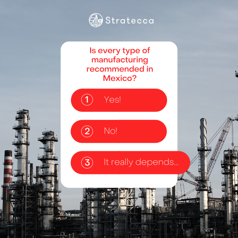 Is every type of manufacturing recommended in Mexico?